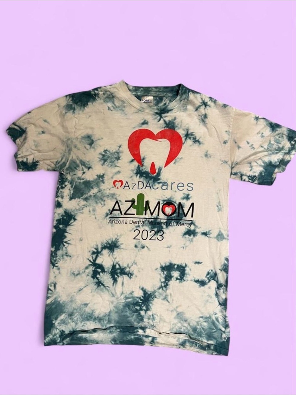 AZMoM 2023 Teal Tie-Dye T-Shirt
